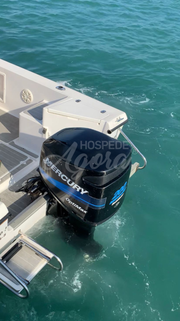 Lancha Fishing 22 pés, Roteiro Norte, até a Praia da Fome