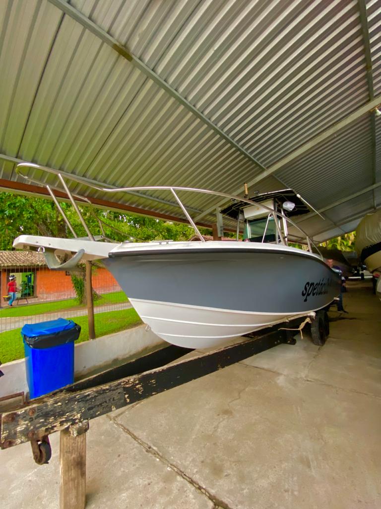 Lancha Fishing 22 pés, Roteiro Norte, até a Praia da Fome