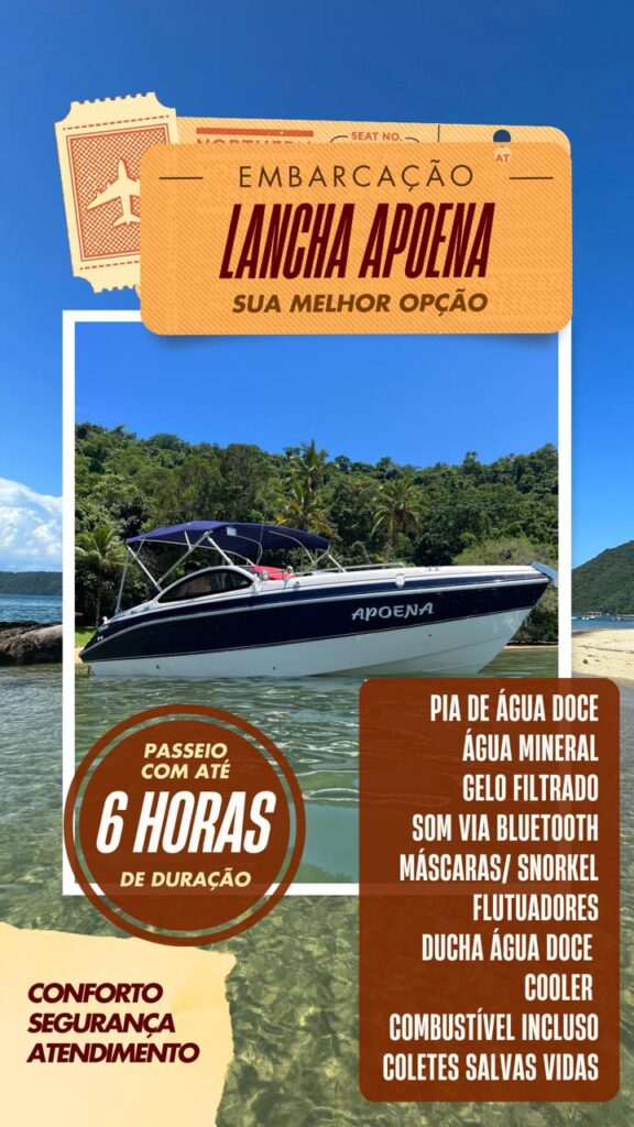 Lancha Real 22 pés, Roteiro Ilha dos Cocos