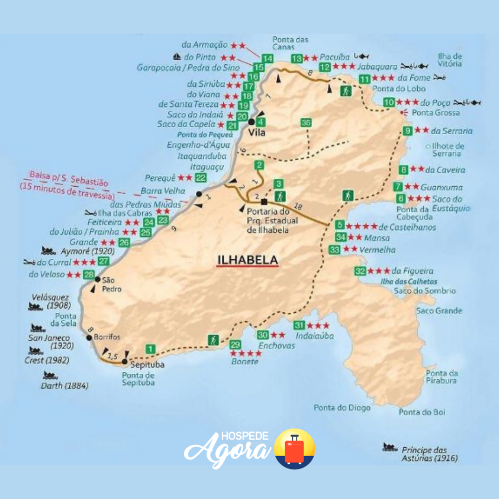 Lancha Phoenix 255, Roteiro Norte até a Praia da Fome ( 3 horas )