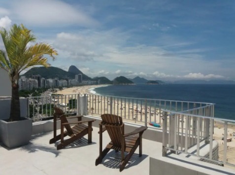 Copacabana – Terraço de frente para a praia