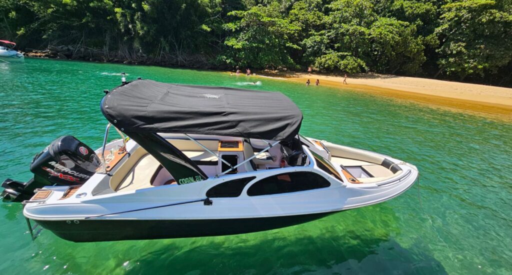 Lancha Coral 21 pés, Roteiro Sul, Ilha Anchieta e Região