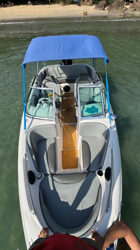 Lancha Focker 19, Meio Período, Pôr do Sol, Roteiro Norte ou Sul