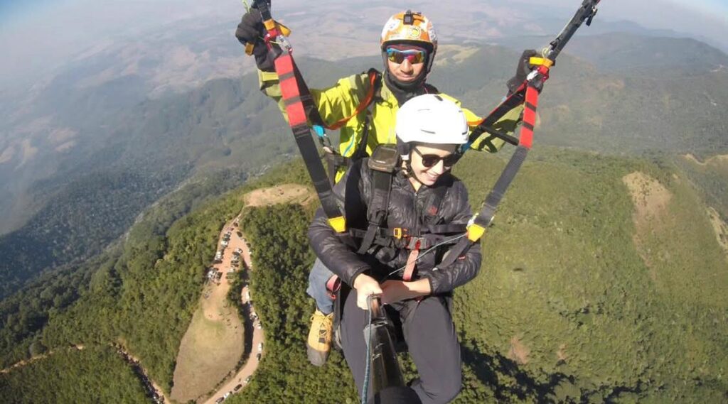 Voo Duplo de Parapente, Pico Agudo, Incluso Fotos e Vídeos (Voo de Instrução)