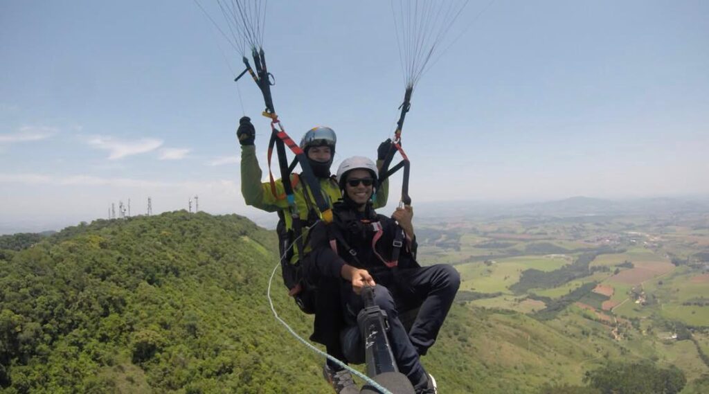 Voo Duplo de Parapente, Pico Agudo, Incluso Fotos e Vídeos (Voo de Instrução)