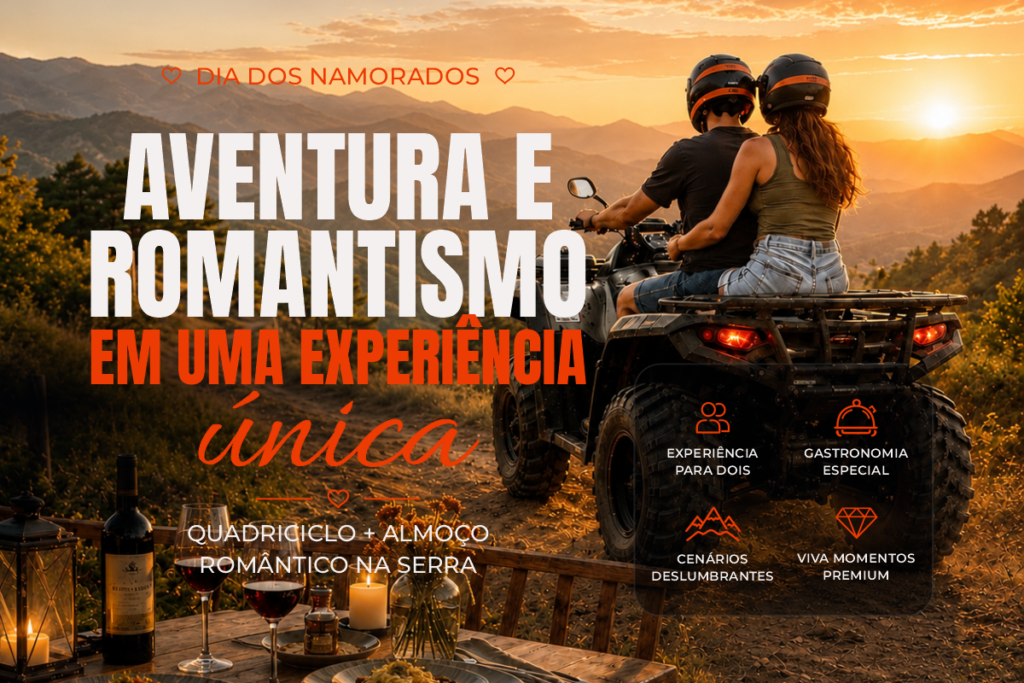 Passeio de quadriciclo até o pico do Imbiri + Almoço Romântico no restaurante ART BBQ