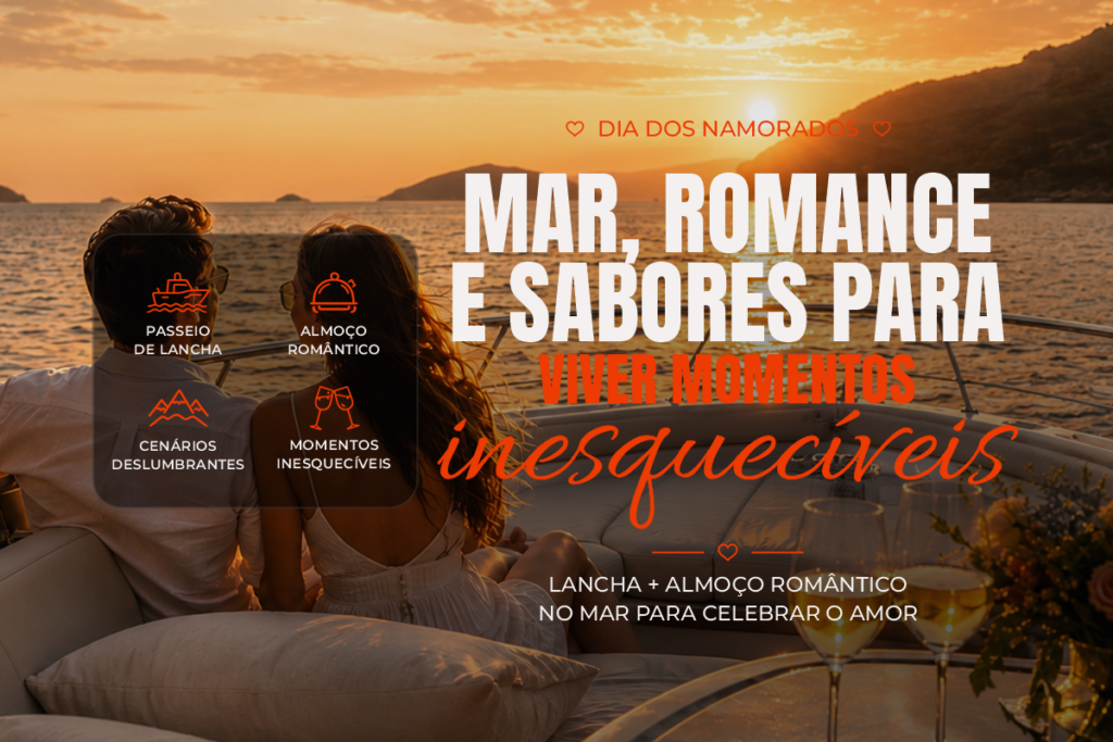 Passeio de Lancha até a Ilha Anchieta + Almoço Romântico no Mar